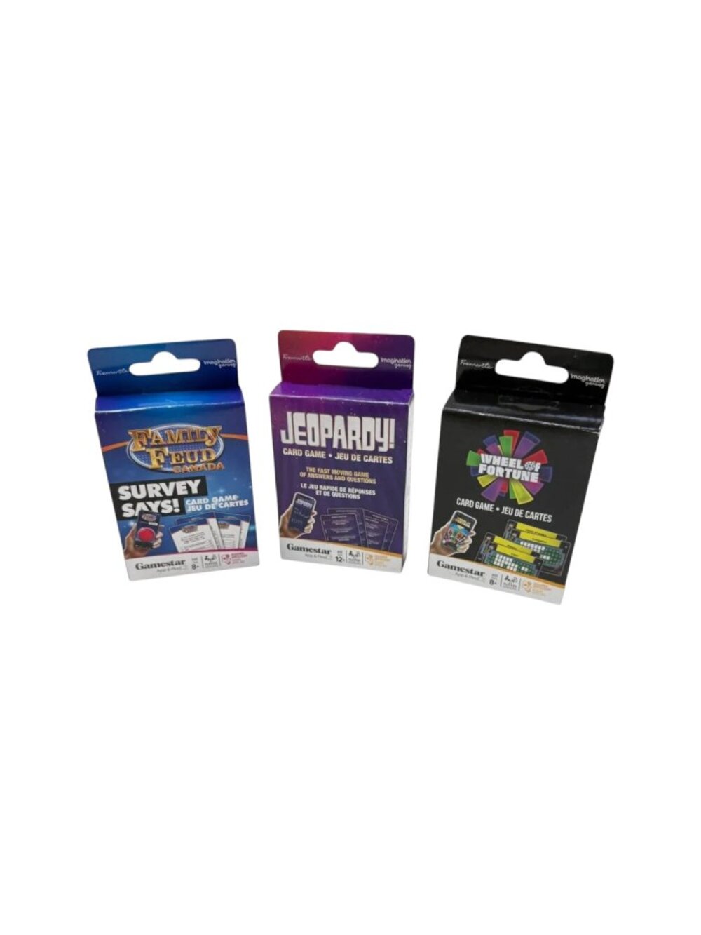 Gamestar Lot 3 Jeopardy Family Feud Wheel of Fortune‎ Card Games New Sealed
